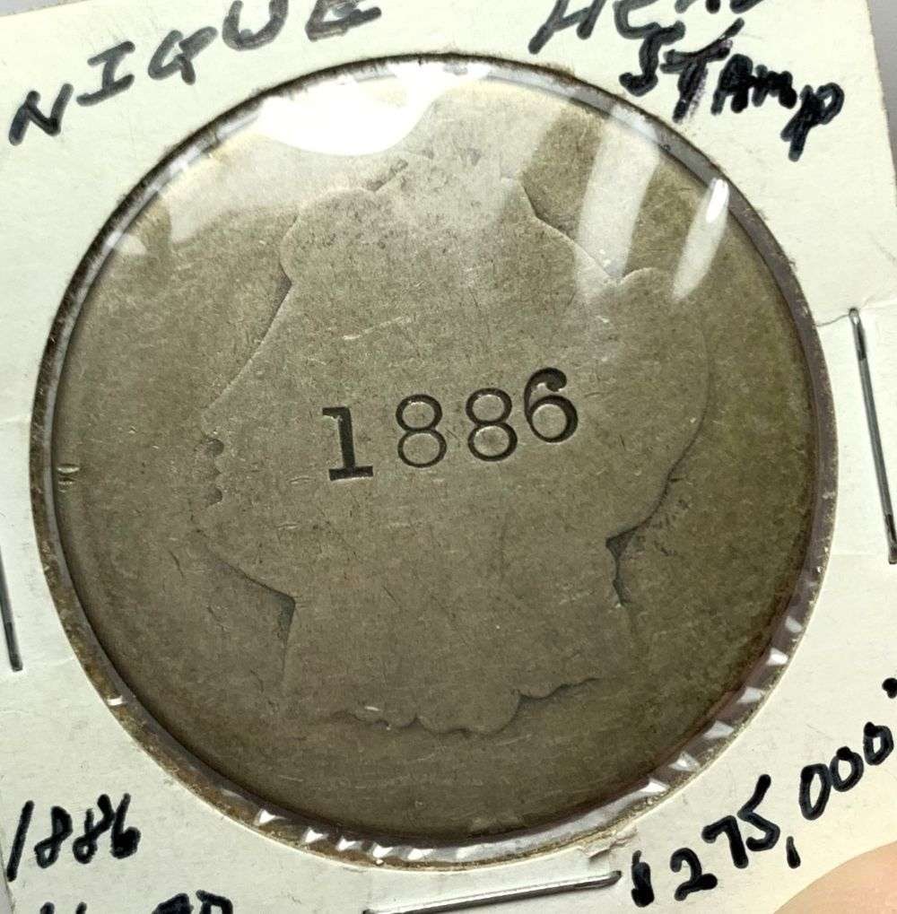 (1) Of Ten Rare Counterstamp 1886 Morgan Silver Dollar Head Stamp (1 of 3)
