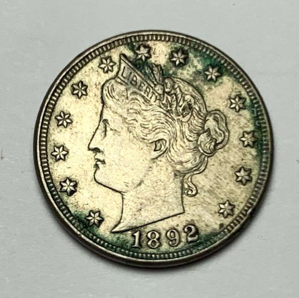 (1) Of Ten Rare Counterstamp 1892 Liberty Head "V" Nickel (1 of 2)