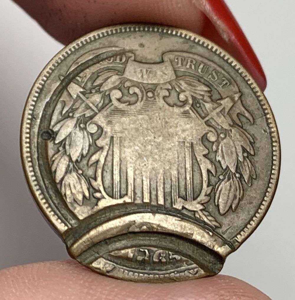 (1) Of Ten Rare Counterstamp Two Cent Mint Error (1 of 3)