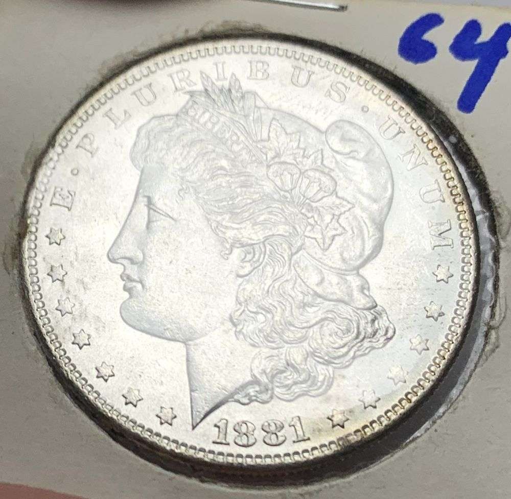 1881-S Morgan Silver Dollar MS64 (1 of 3)