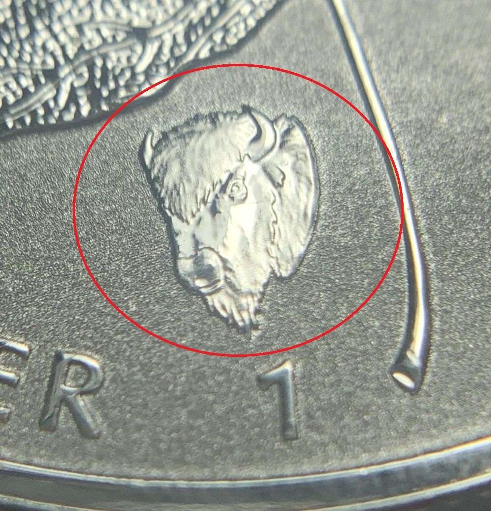 Rare 2018 Canada $5 Maple Leaf 1 ozt .9999 Silver With Buffalo Privy Mark: Winner shall receive the exact coin shown here. (MR/UR)