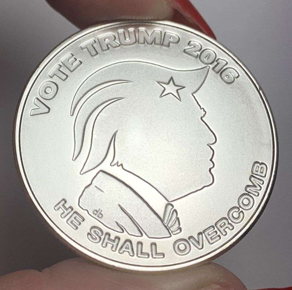 2016 Donald Trump "Vote Trump" 1 ozt .999 Silver: Winner shall receive the exact coin shown here. (MR/UR)