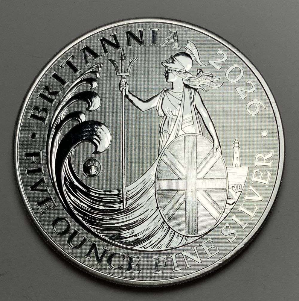 Rare Mintage 50,000! 2026 Britannia 5 ozt Silver (1 of 3)