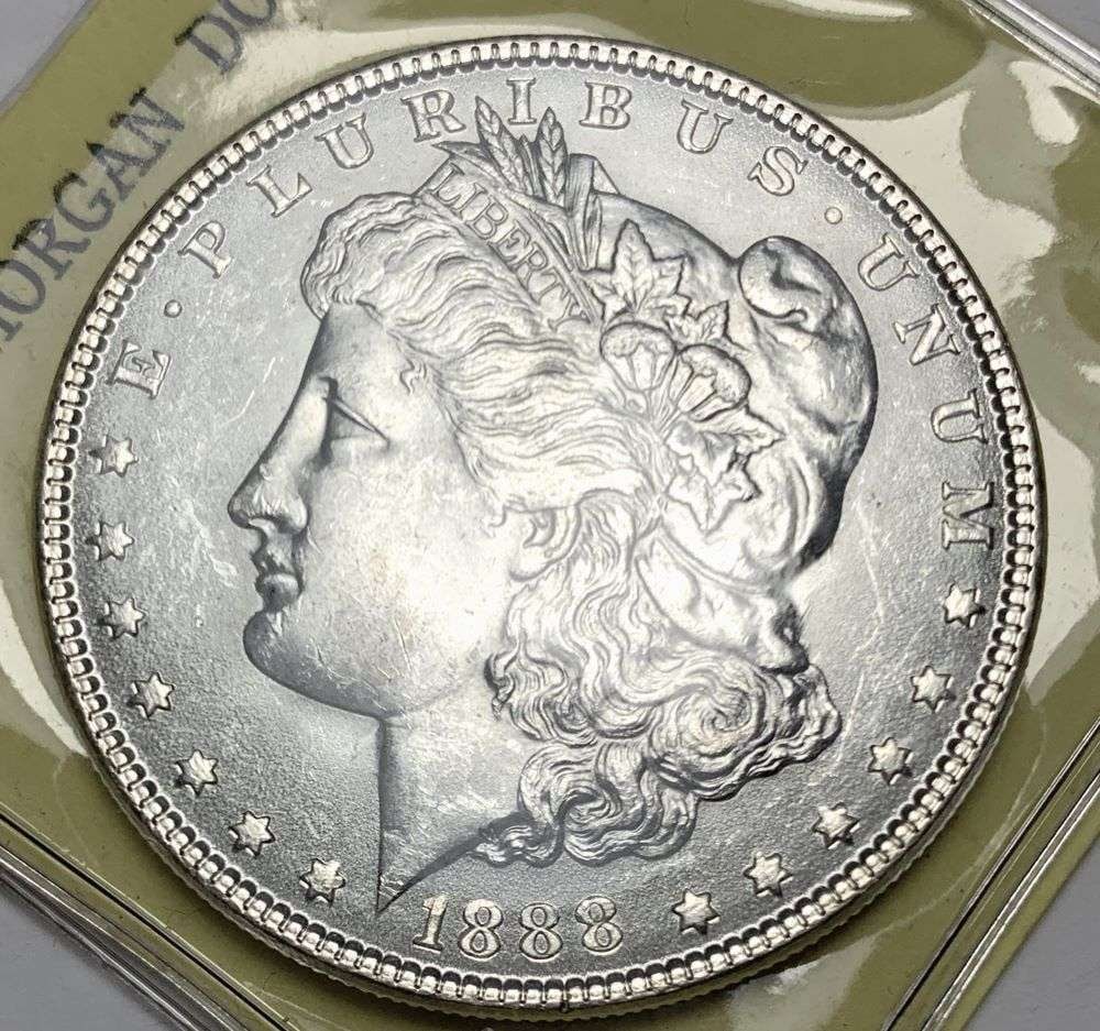 Vintage Flip 1888 Morgan Silver Dollar MS65: Winner shall receive the exact coin shown here. (NH/RB)