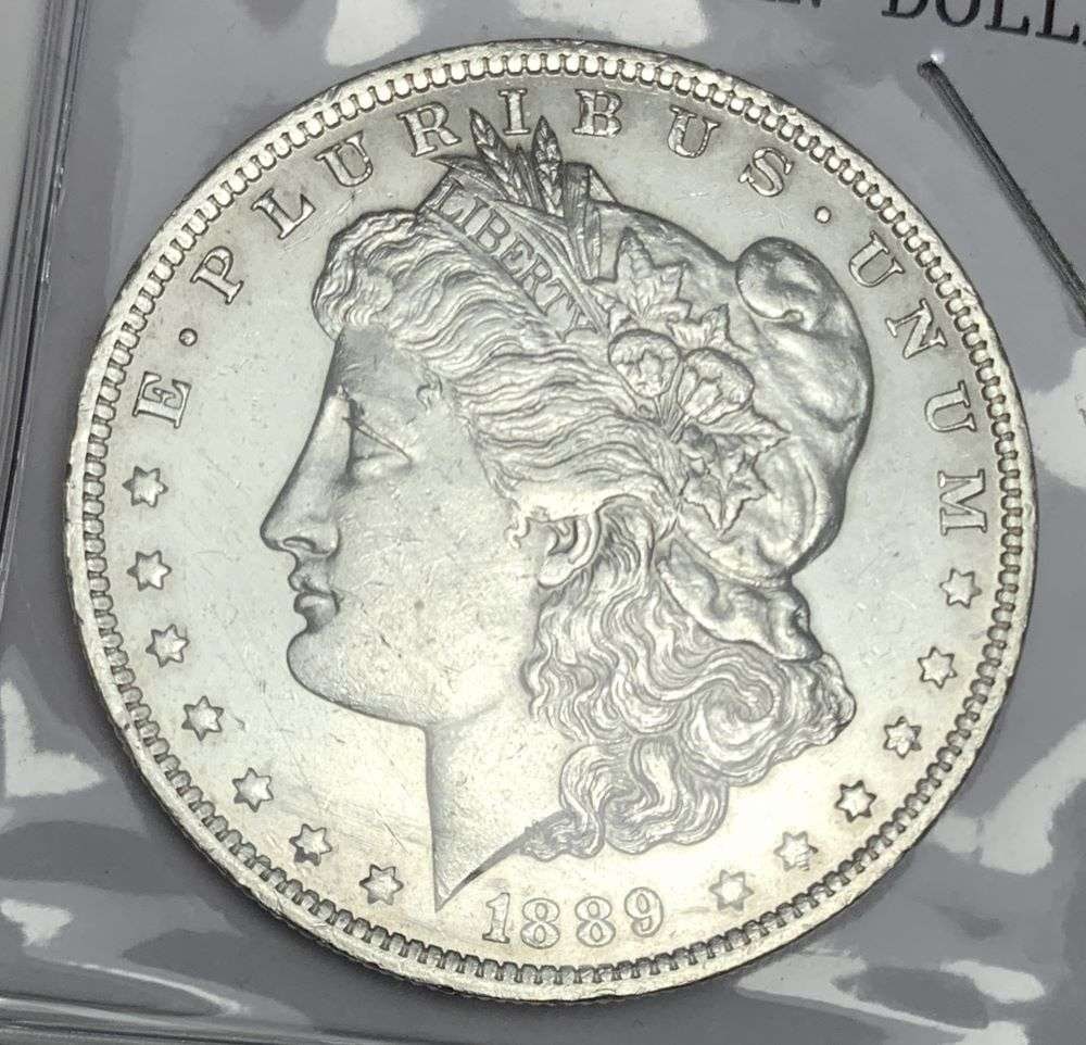 Vintage Flip 1889-O Morgan Silver Dollar MS63 Details (1 of 3)