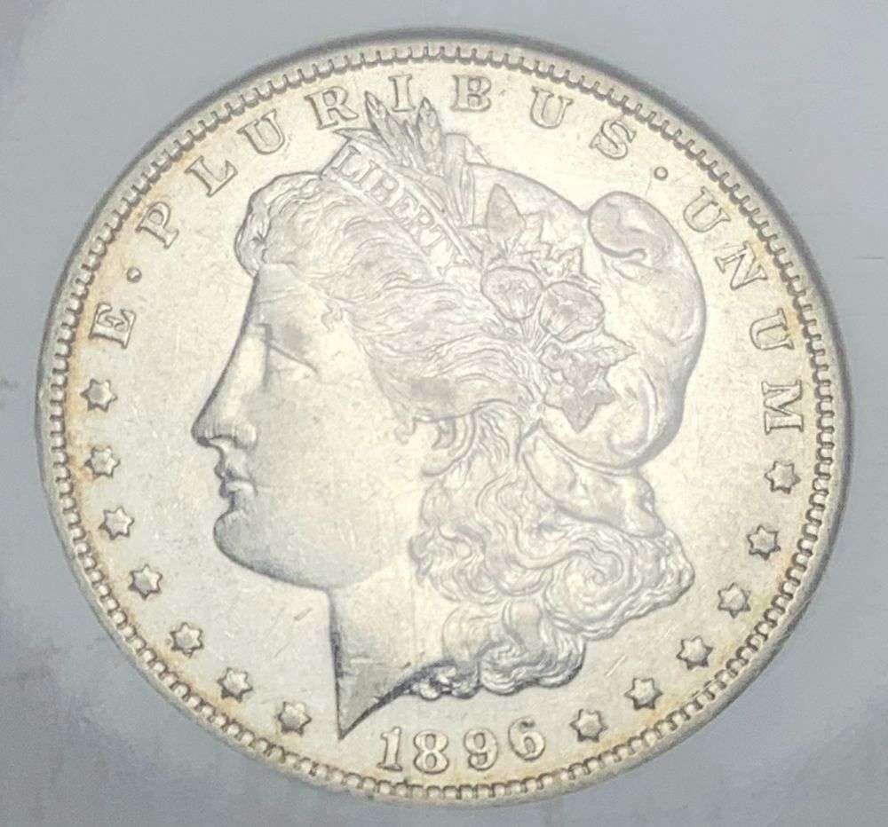 1896-O Morgan Silver Dollar NGC AU50: Winner shall receive the exact coin shown here. (MR/LBB)