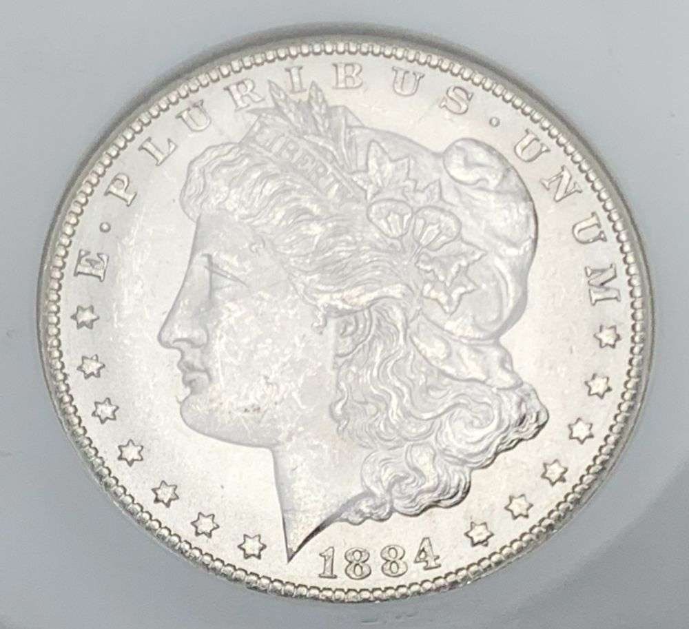 1884-CC Morgan Silver Dollar NGC MS65: Winner shall receive the exact coin shown here. (MR/LBB)