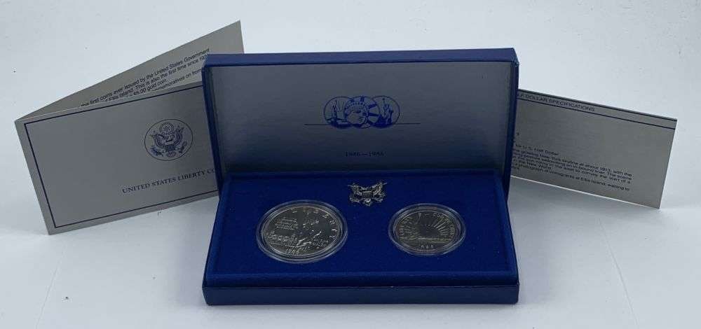 1986-D United States Statue Of Liberty Commencement Proof Set (2-coins) OGP (1 of 6)