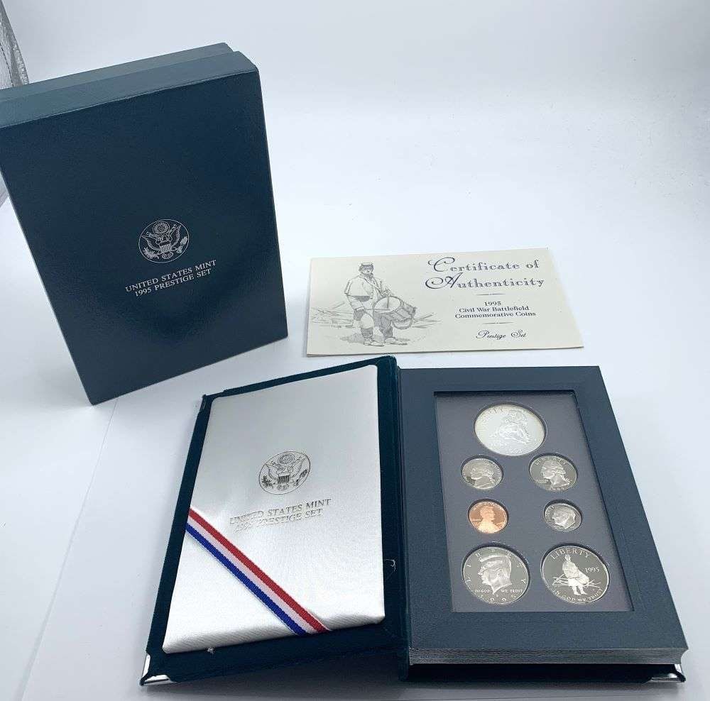 1995-S United States Mint Civil War Battlefield Prestige Proof Set (7-coins) OGP (1 of 8)