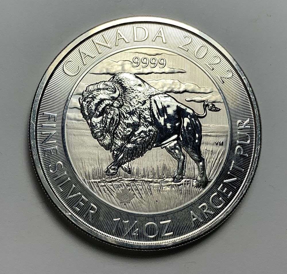 2022 Canadian $8 Buffalo 1.25 ozt .9999 Silver: Winner shall receive the exact coin shown here. (NH/TVC=B)
