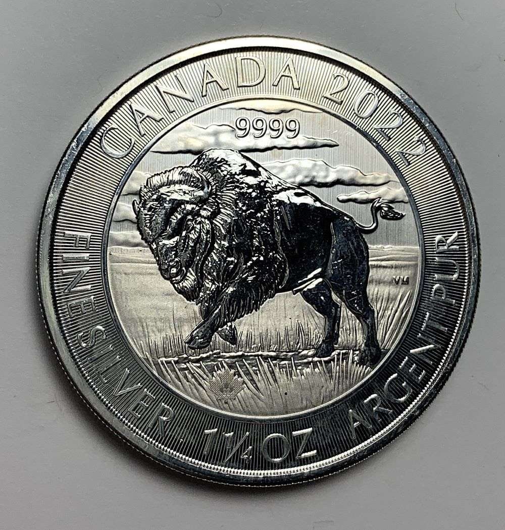 2022 Canadian $8 Buffalo 1.25 ozt .9999 Silver: Winner shall receive the exact coin shown here. (NH/TVC=B)