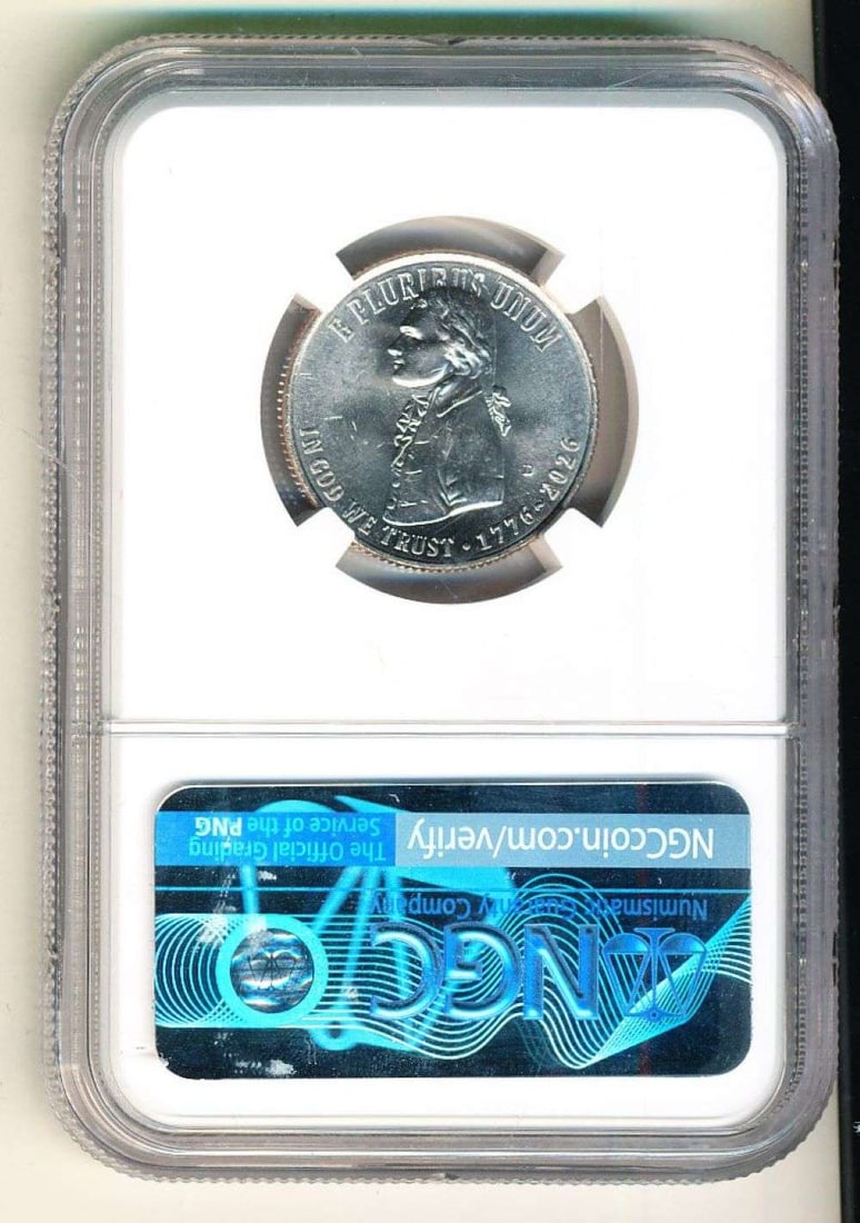 1776-2026-D Declaration of Independence Silver Quarter NGC MS65: Winner shall receive the exact coin shown here. (NH/TVC=B)