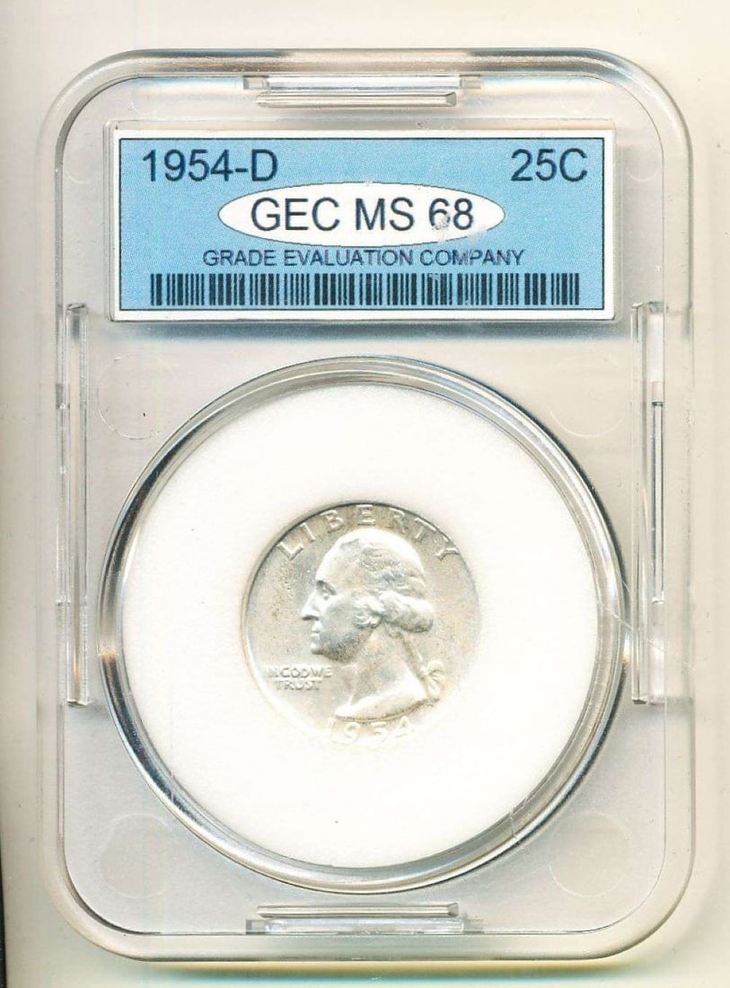 1954-D Washington Silver Quarter GEC MS68 (1 of 4)