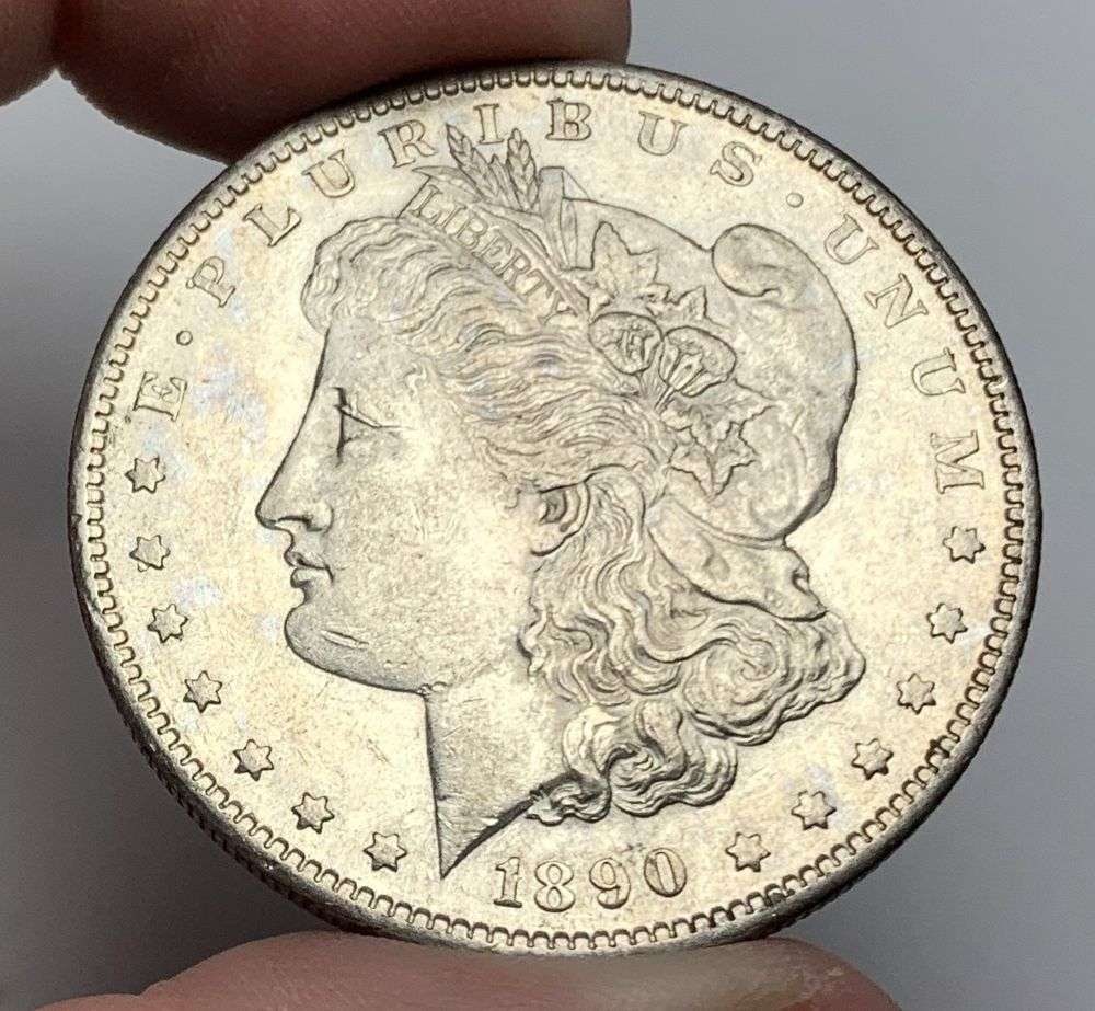 1890-S Morgan Silver Dollar AU58 (1 of 2)