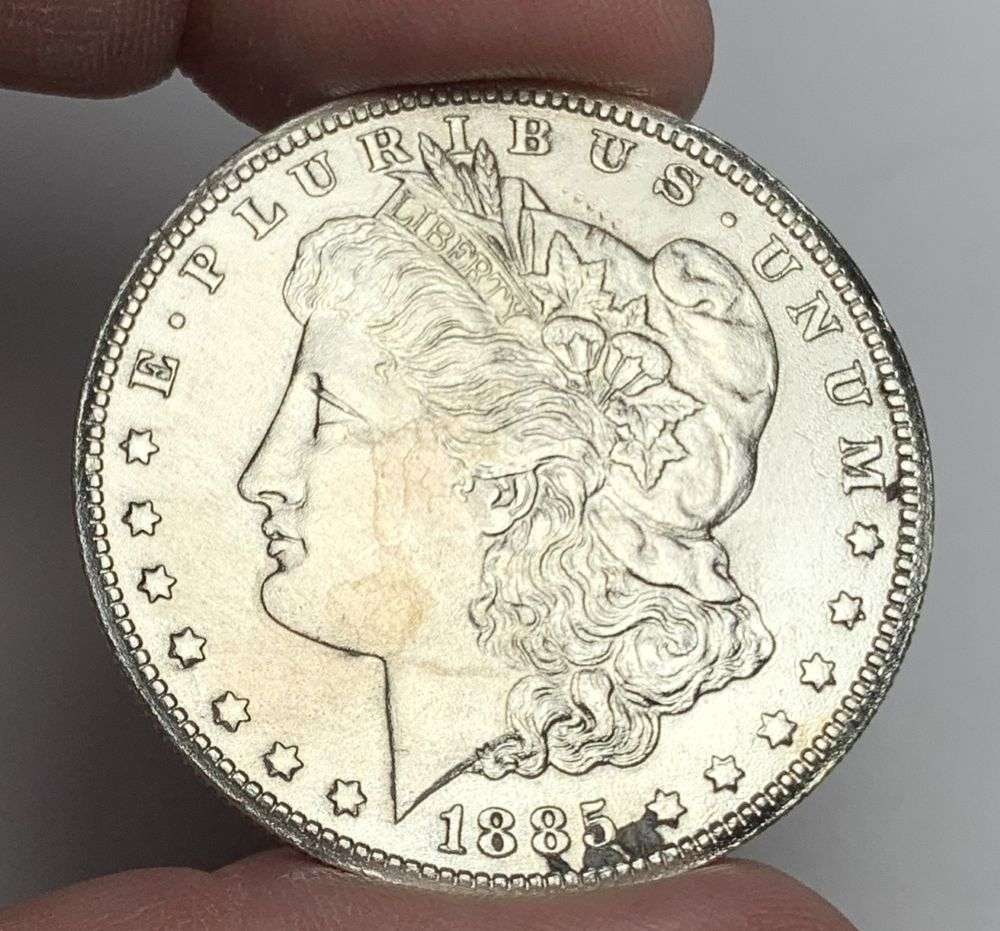1885-CC Morgan Silver Dollar AU58 Details (1 of 4)