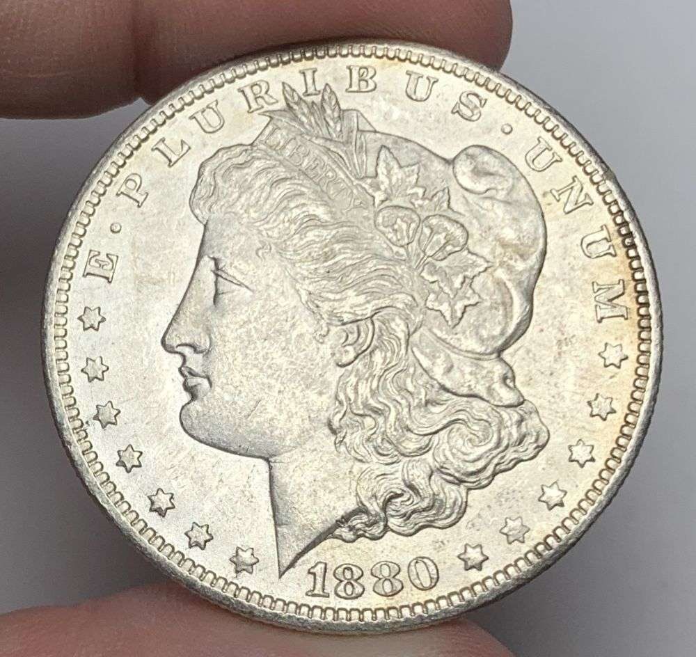 1880-CC Morgan Silver Dollar MS63 REV 78 (1 of 4)