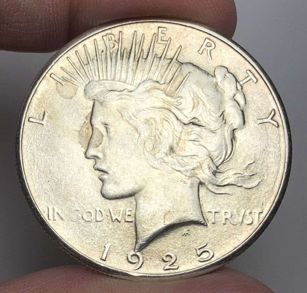 1925-S Peace Silver Dollar MS64 Details: Winner shall receive the exact coin shown here. (MR/RB)