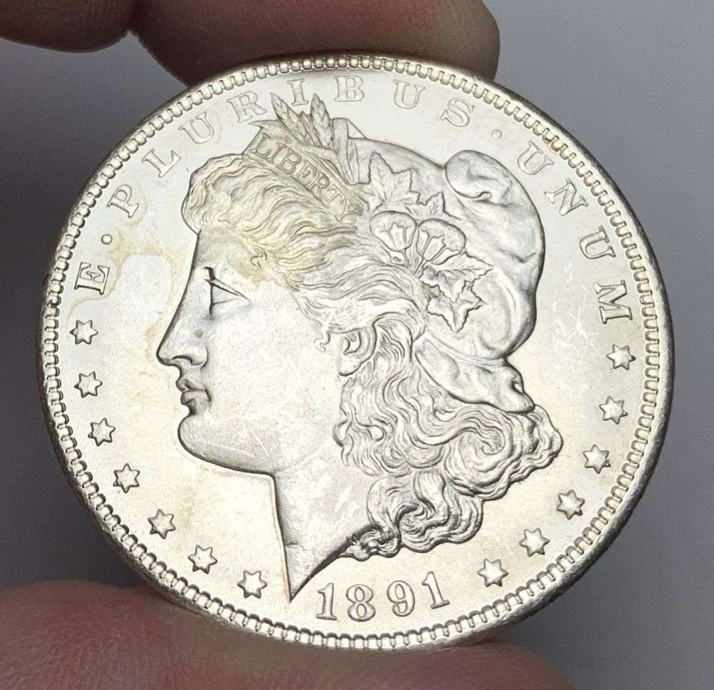 1891-CC Morgan Silver Dollar MS63 Details: Winner shall receive the exact coin shown here. (MR/UBB)