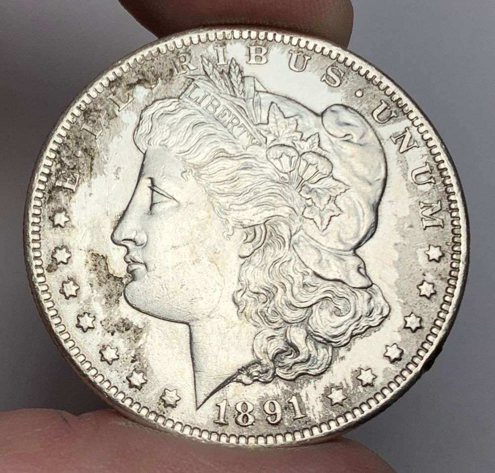 1891-CC Morgan Silver Dollar MS62 Details (1 of 4)