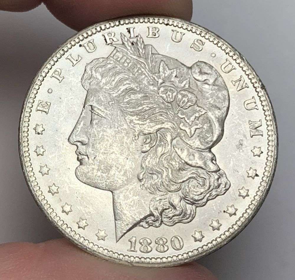 1880-CC Morgan Silver Dollar MS63 REV 78 (1 of 4)