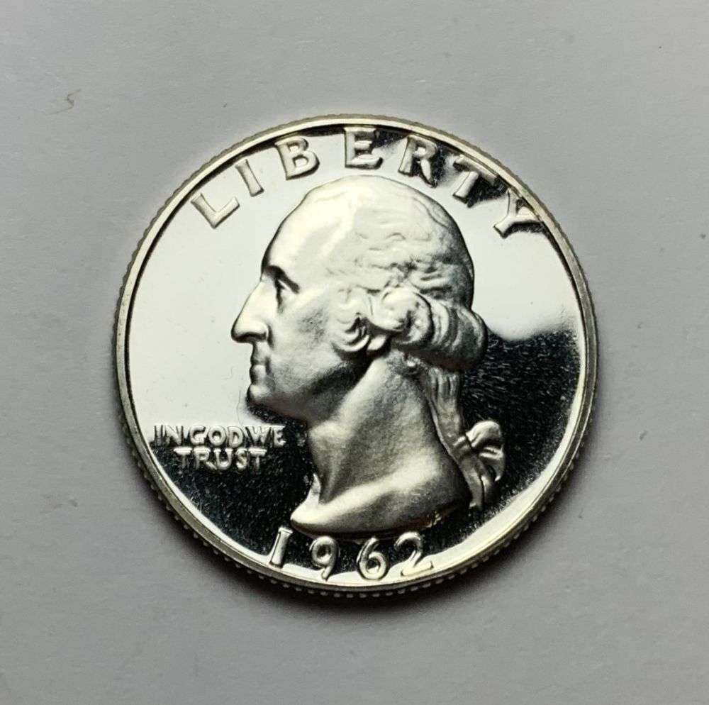 1962 Washington Silver Quarter PF67+ Cameo: Winner shall receive the exact coin shown here. (MR/B)