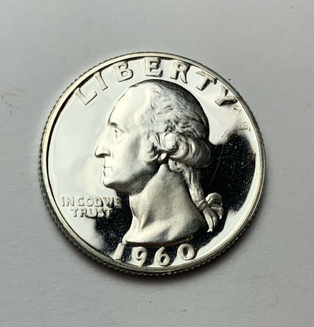 1960 Washington Silver Quarter PF67+ Cameo: Winner shall receive the exact coin shown here. (MR/B)