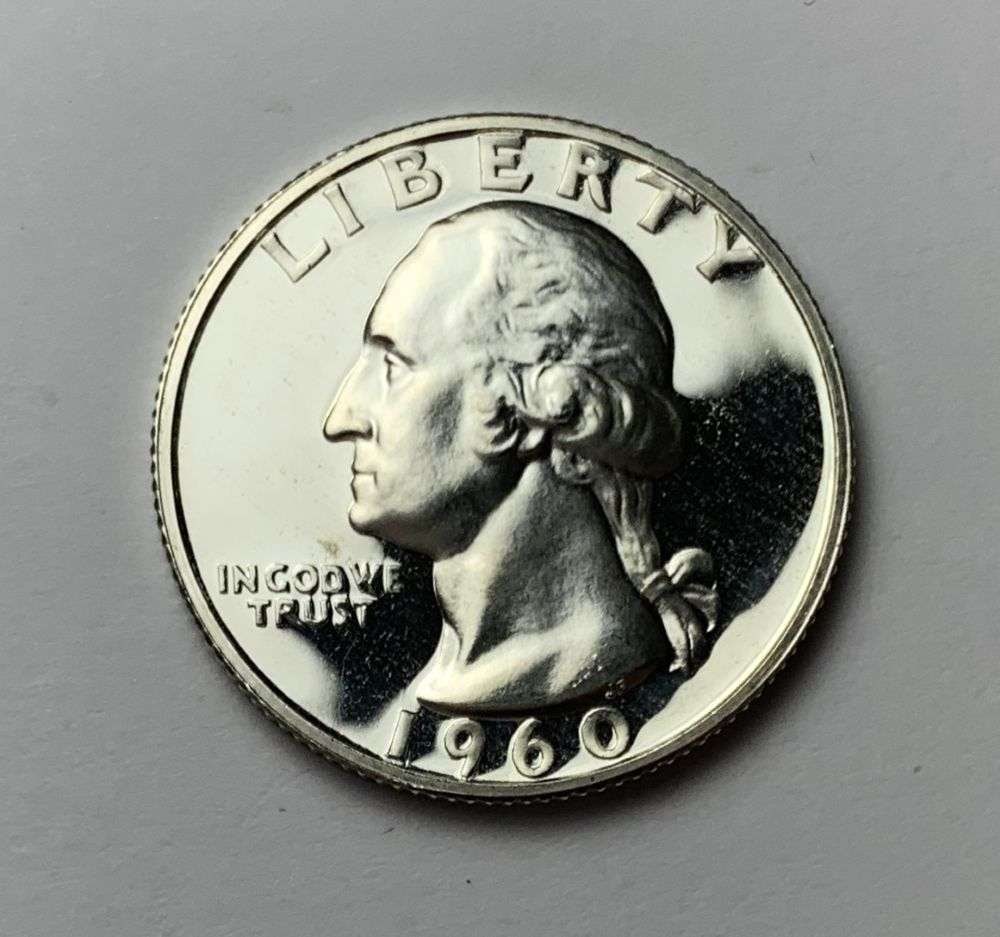1960 Washington Silver Quarter PF67+ Cameo: Winner shall receive the exact coin shown here. (MR/B)