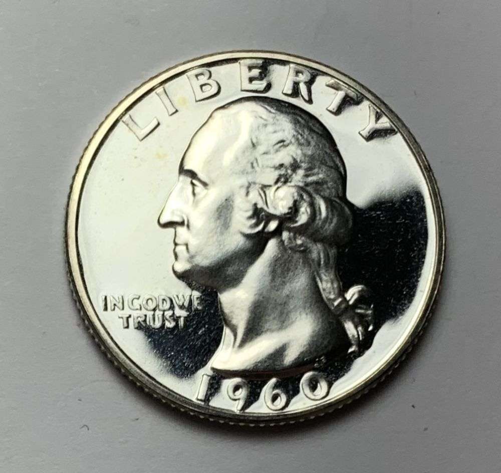 1960 Washington Silver Quarter PF67+ Cameo: Winner shall receive the exact coin shown here. (MR/B)