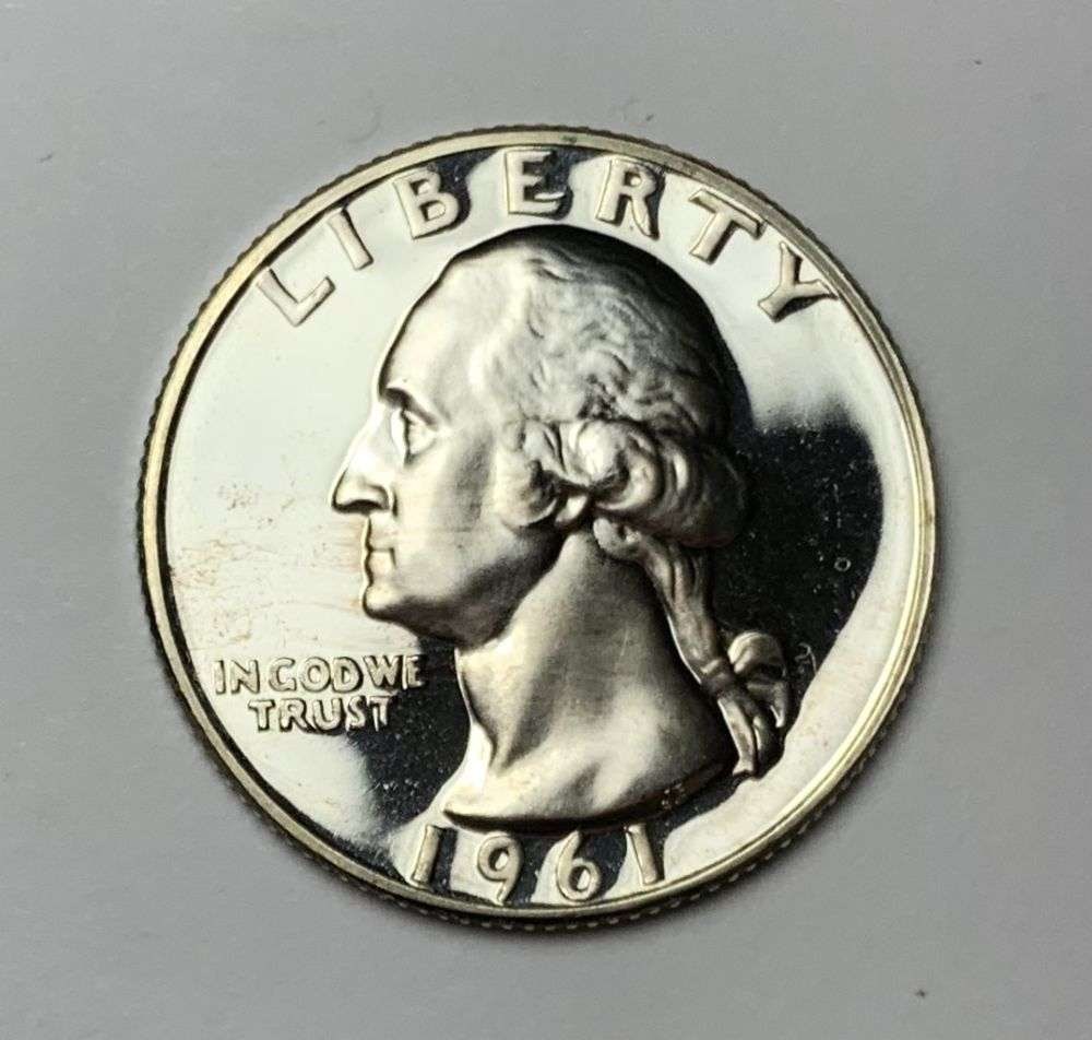 1961 Washington Silver Quarter PF67+ Cameo: Winner shall receive the exact coin shown here. (MR/B)
