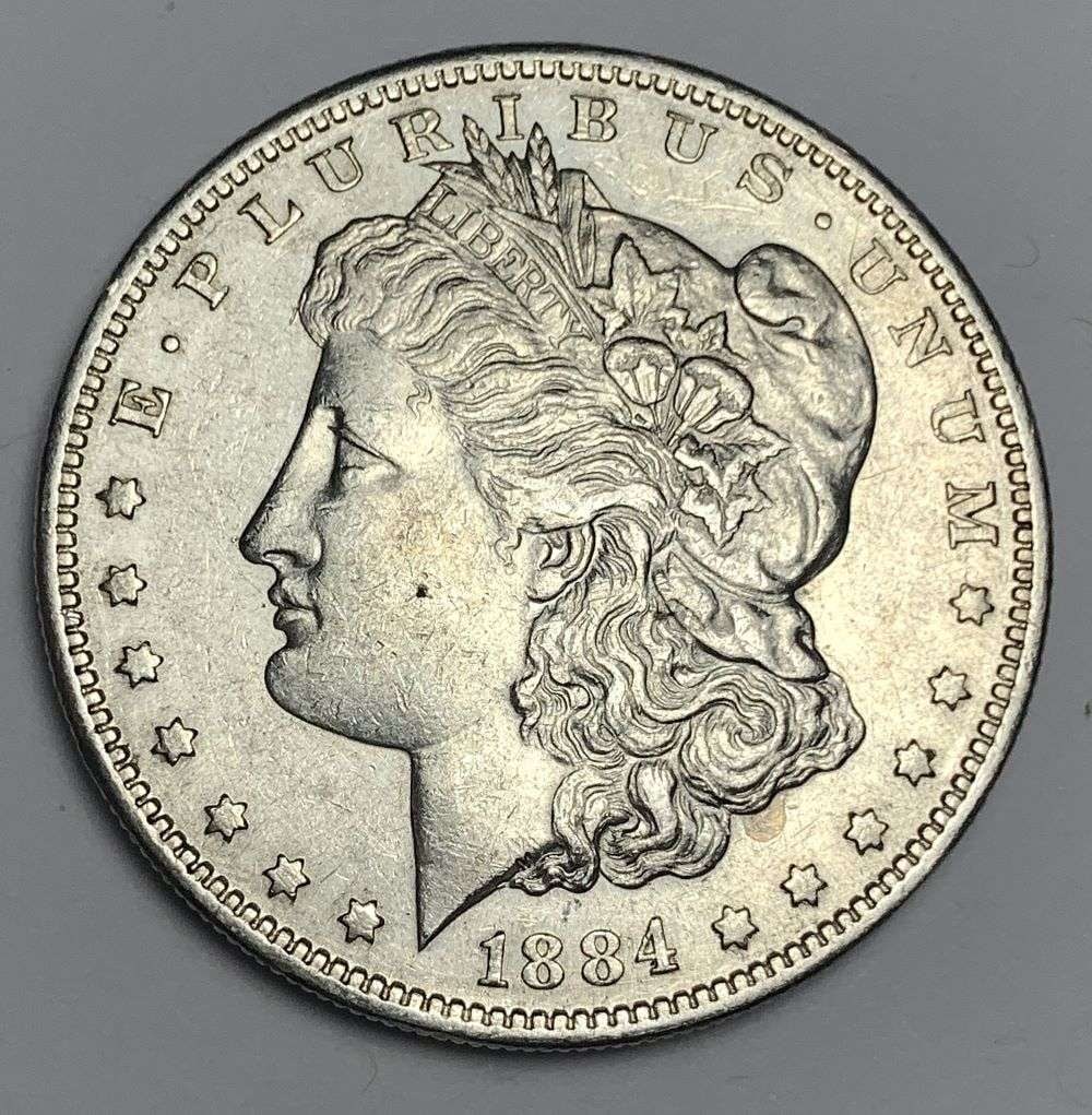 1884-S Morgan Silver Dollar AU55 (1 of 2)