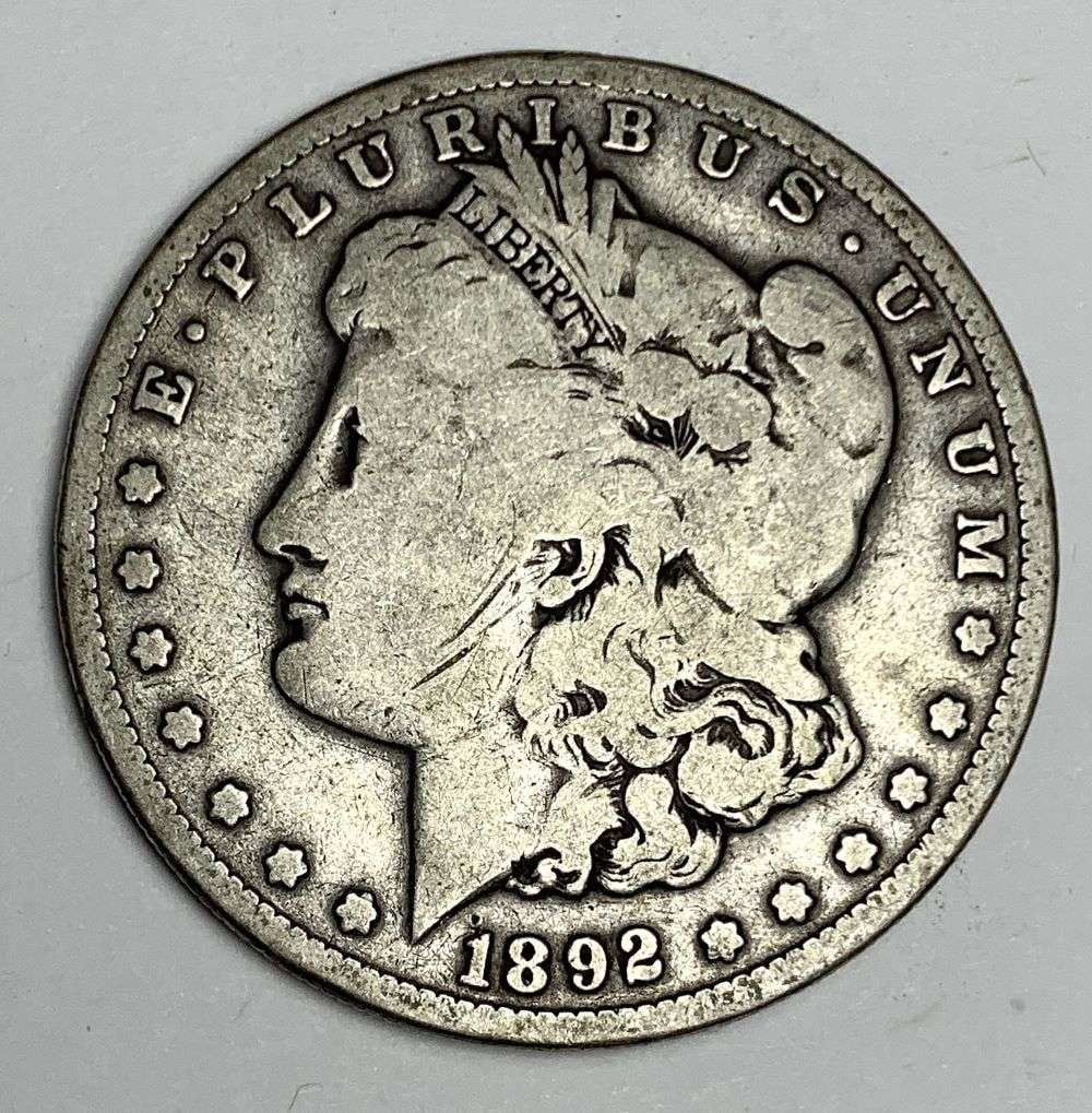 1892-S Morgan Silver Dollar Fine: Winner shall receive the exact coin shown here. (NH/B)