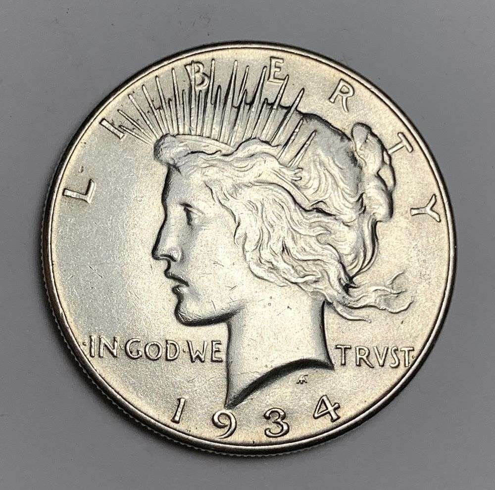 1934 Peace Silver Dollar MS62 Details (1 of 2)