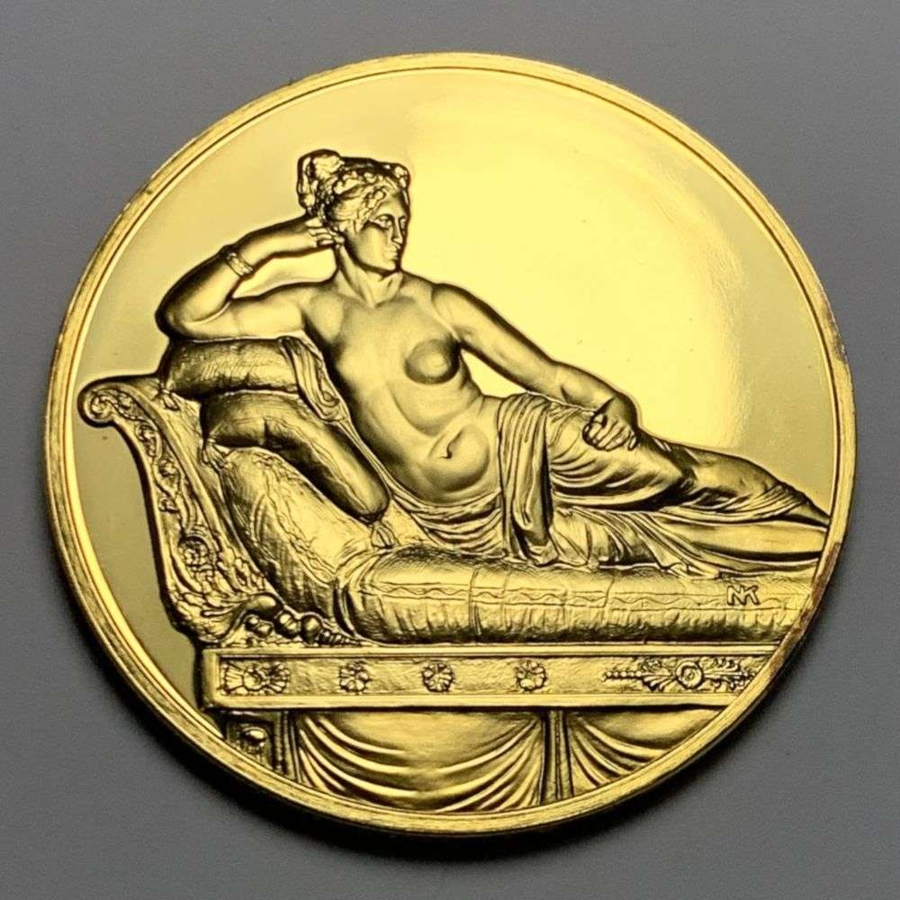 Last Minute Gold! Vintage 1808 Pauline Borghese as Venus 24k Gold Over Sterling Silver 2.115 ozt (1 of 4)