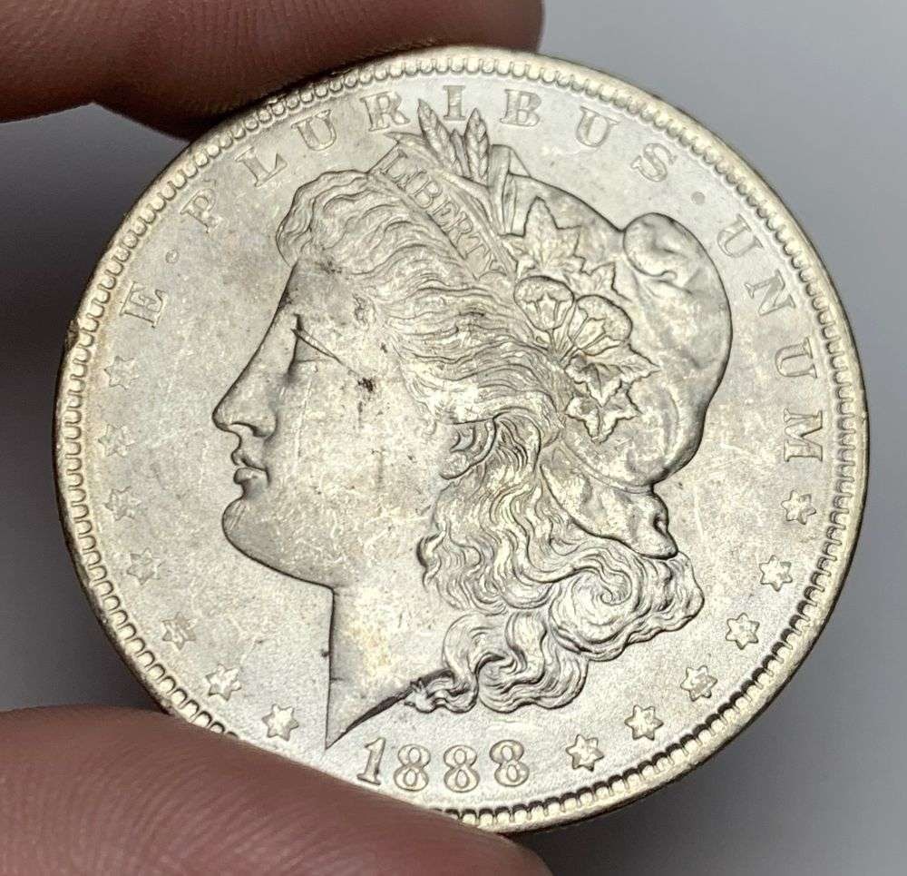 Last Minute Silver! 1888 Morgan Silver Dollar MS64: This is the story about two coin dealers, a partnership. One, the largest bullion dealer north of San Francisco, and the other, the largest rare coin dealer north of San Francisco. Together, their sho