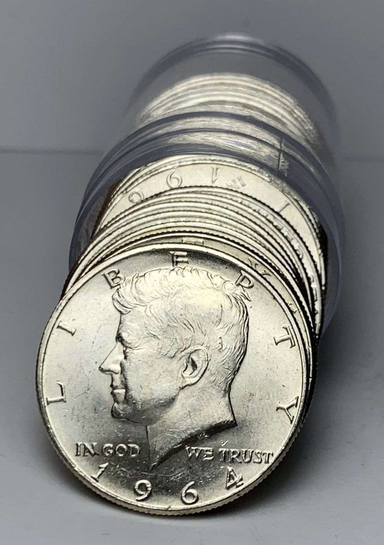 Last Minute Silver! Roll (20-coins) 1964 Kennedy Half Dollar BU (1 of 3)