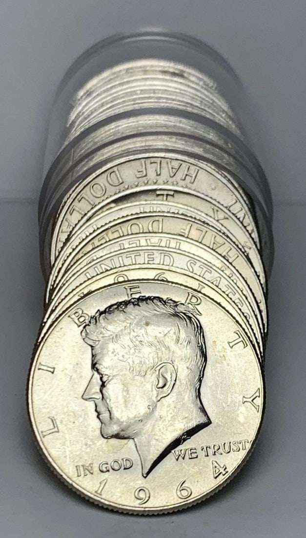 Last Minute Silver! Roll (20-coins) 1964 Kennedy Half Dollar BU (1 of 5)