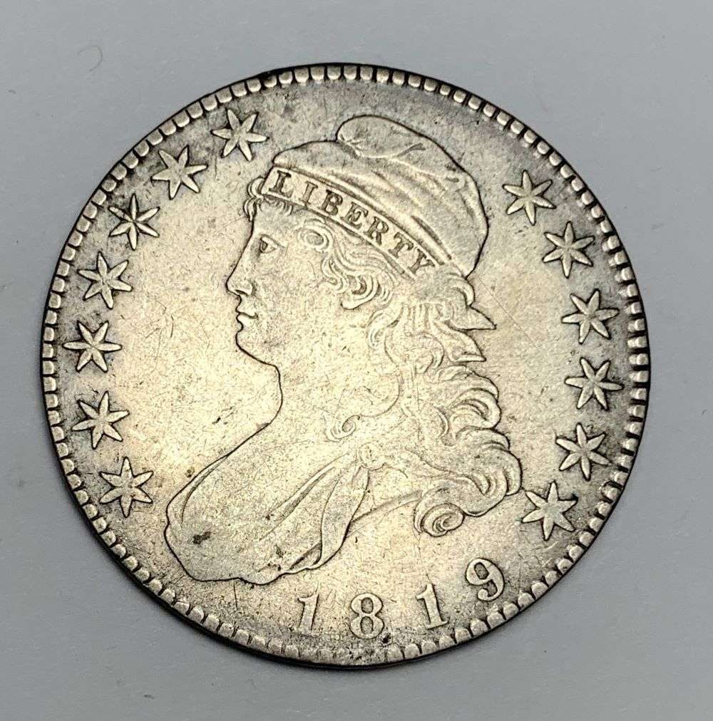 1819 Capped Bust Silver Half Dollar XF (1 of 2)