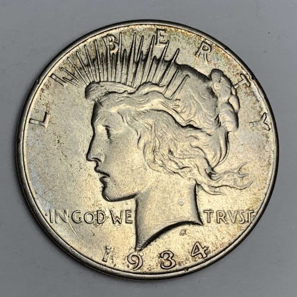 1934-D Peace Silver Dollar AU55 (1 of 3)