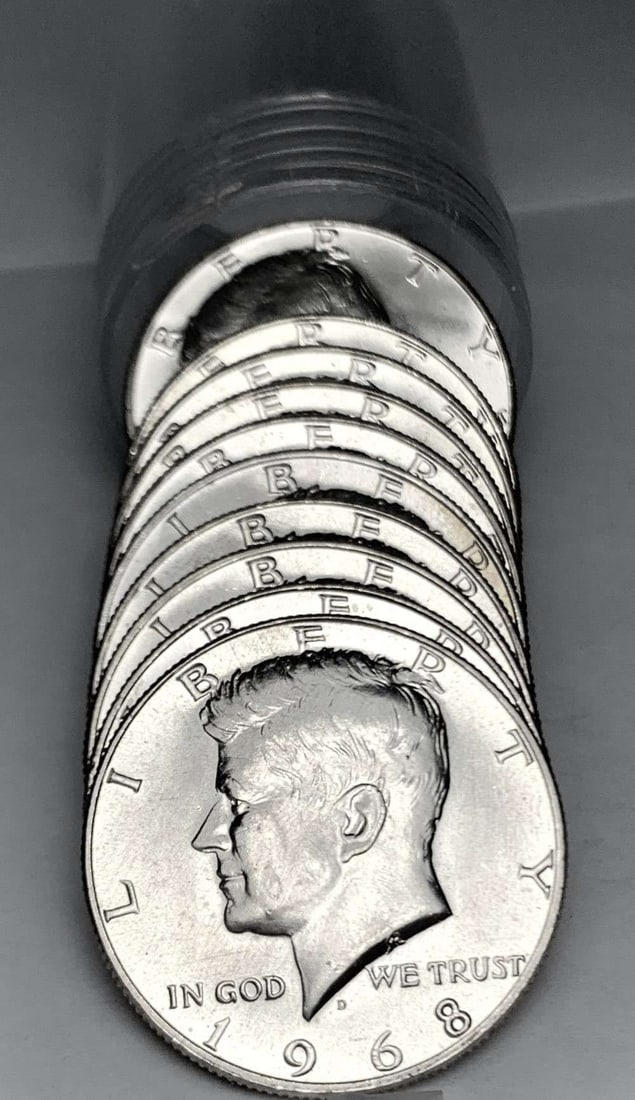 Original Roll (10-coins) 1968-D Kennedy Silver Half Dollars: It is possible you could find an exceptional piece in this roll, and if that pull graded MS67+ through PCGS, it could be worth an impressive $3,750 according to the PCGS Price Guide as of September 20