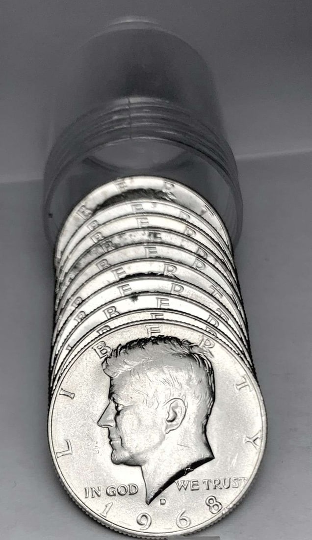 Original Roll (10-coins) 1968-D Kennedy Half Dollars: It is possible you could find an exceptional piece in this roll, and if that pull graded MS67+ through PCGS, it could be worth an impressive $3,750 according to the PCGS Price Guide as of September 20