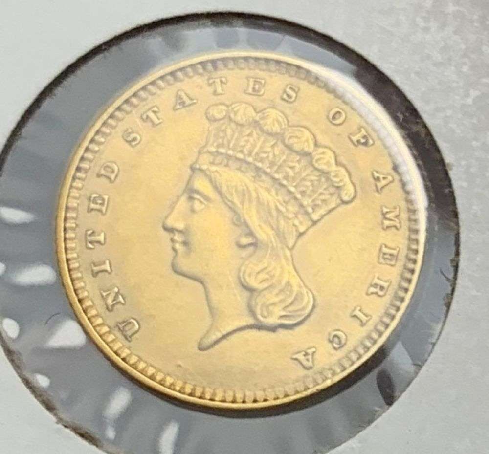 1857 Gold Small Dollar Type 3: Winner shall receive the exact coin shown here. (MR)