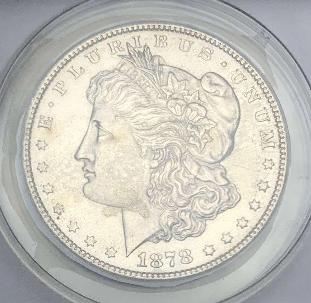 1878 REV. 1879 Morgan Silver Dollar ANACS MS62: Winner shall receive the exact coin shown here. (MR/FR)