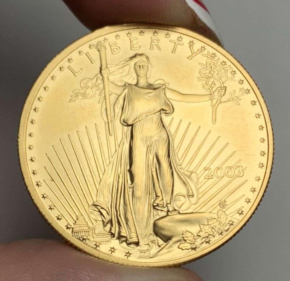 Last Minute Gold! 2003 American $50 Gold Eagle: Winner shall receive the exact coin shown here. (MR/EOBB)