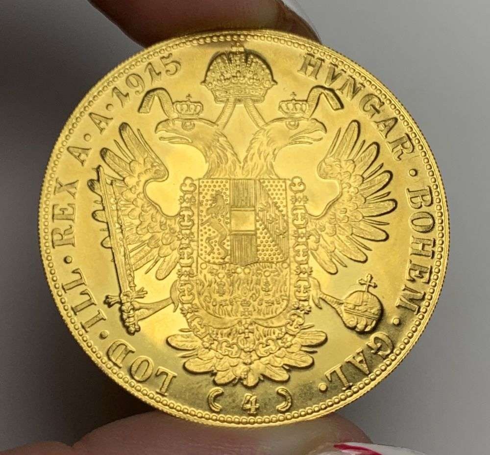 Last Minute Gold! 1915 Austria 4 Ducant Gold: Winner shall receive the exact coin shown here. (MR/RBB)