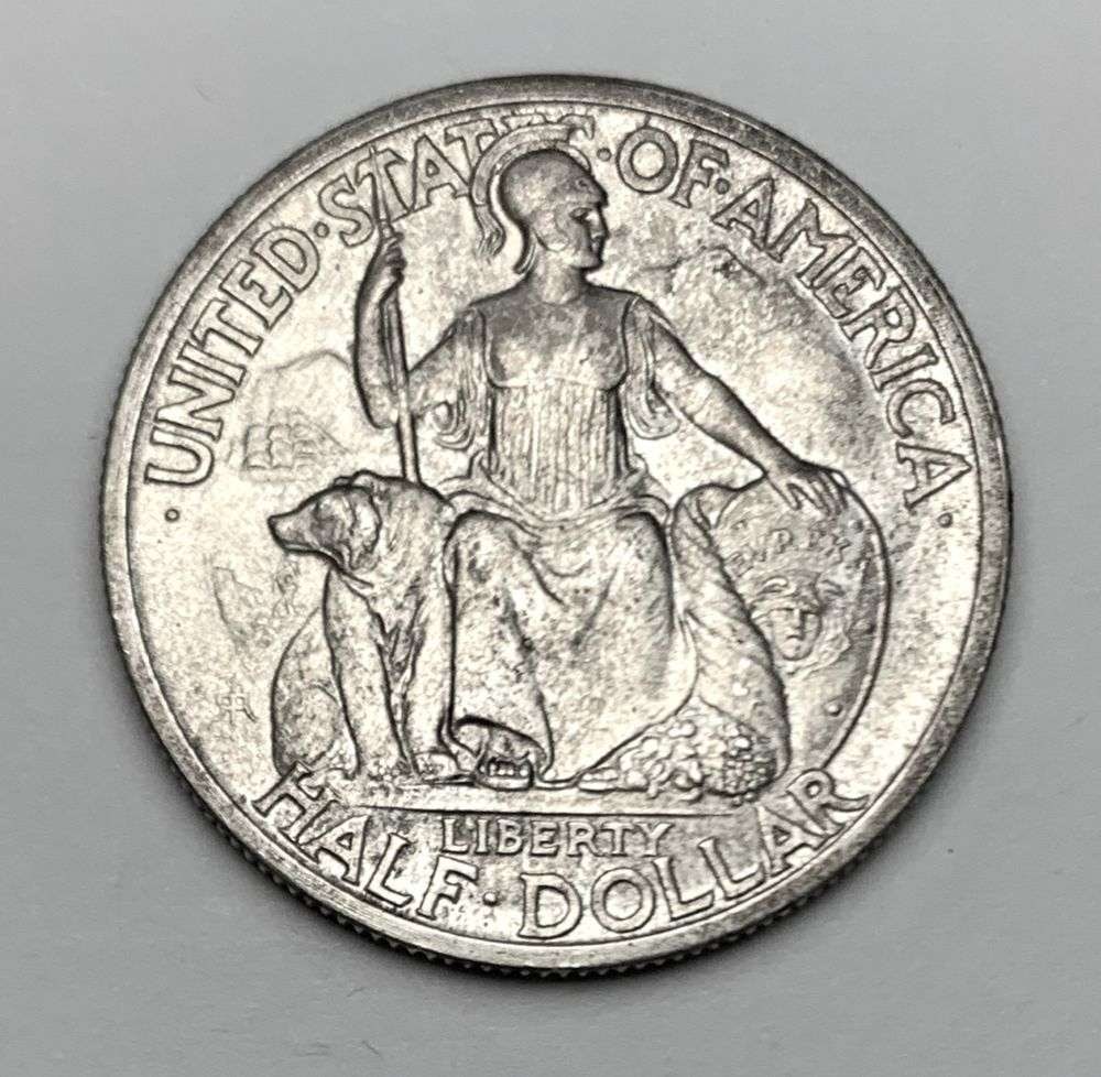 Last Minute Rarity! 1935-S San Diego California-Pacific Commemorative Silver Half Dollar MS65: Winner shall receive the exact coin shown here. (NH/UB)