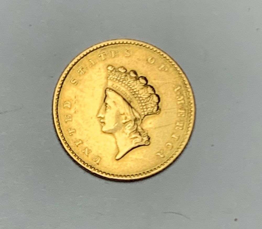 Last Minute Gold! 1854 Gold Dollar Type 1 MS62 Details: Winner shall receive the exact coin shown here. (MR/LBB)