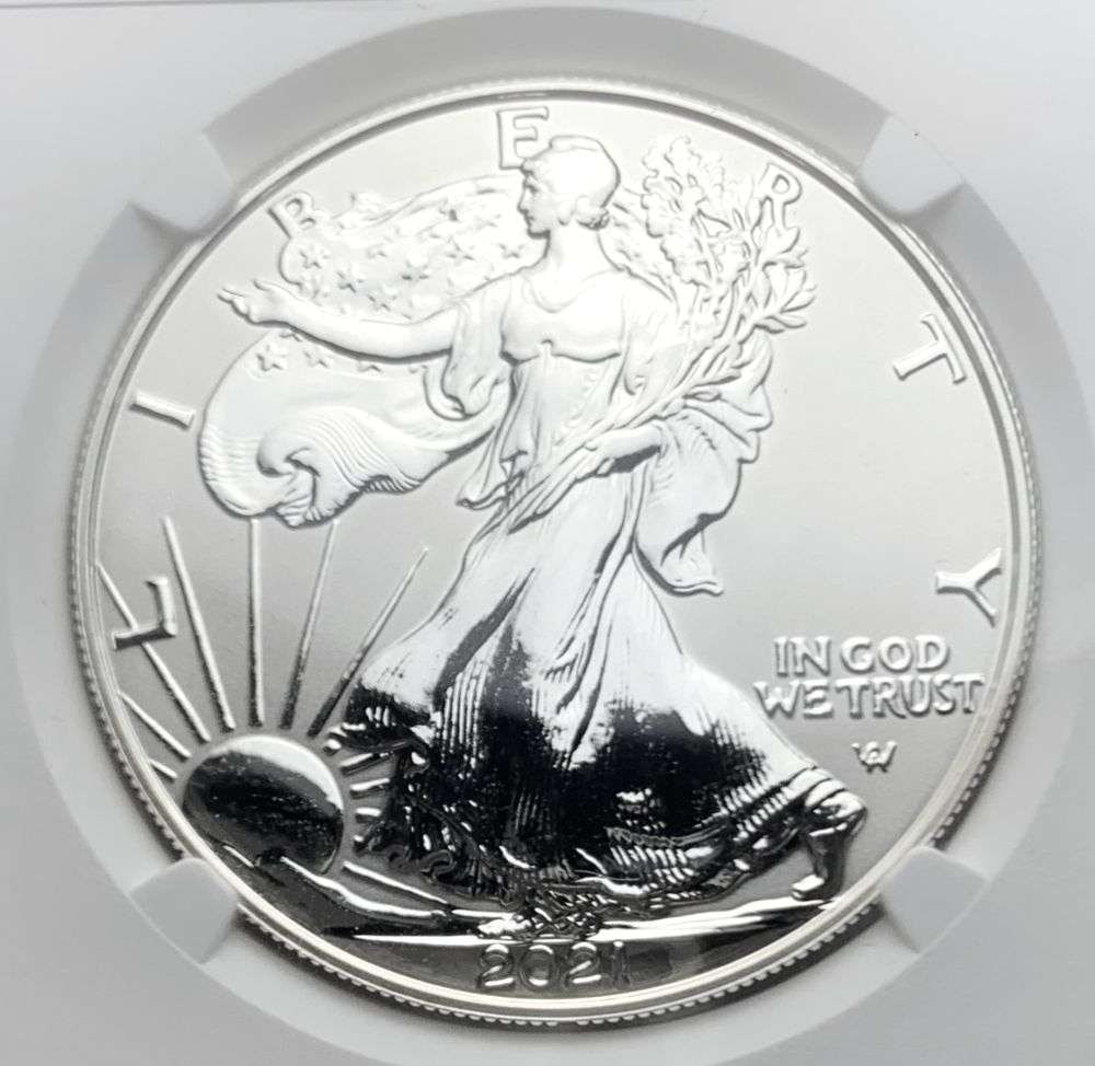 2021-S American Silver Eagle Type 2 NGC Reverse PF70 (1 of 4)