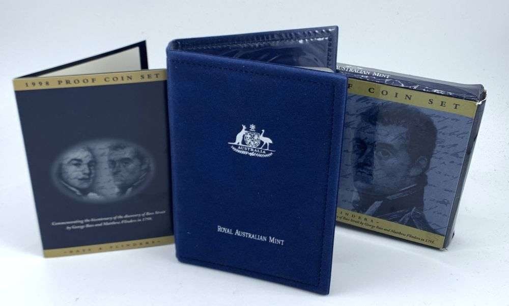 1998 Royal Australian Mint "Bass & Flinders" Commemorative Proof Set (6-coins): Winner shall receive the exact set (6-coins) shown here. (MR/B)