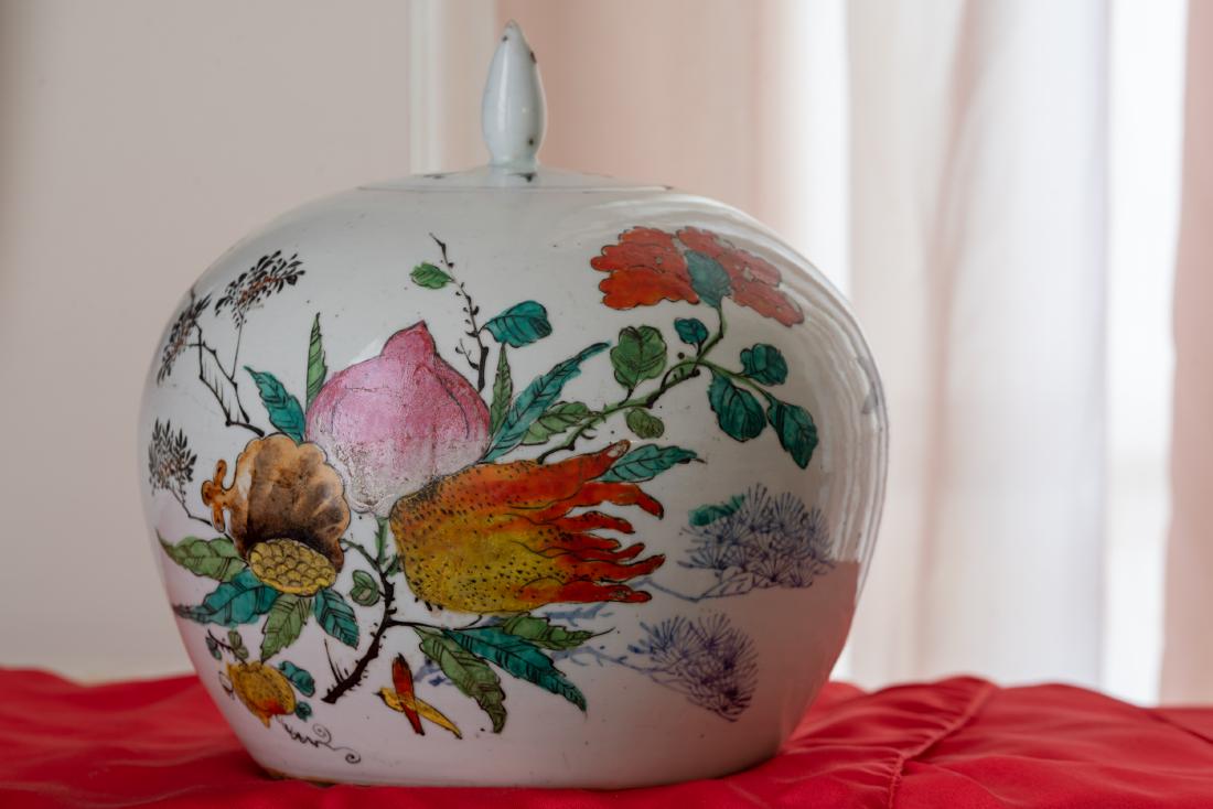 A Late Qing Doucai Jar.: More images will be ready before May 15. Estimate: $1,000 - $3,000 D: 8 3/4, H 7 in. The work was by an artist from Zhu Shan, Jing De Zhen.