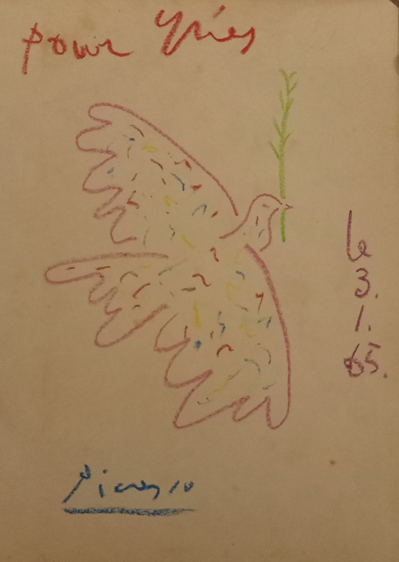 Picasso Original Drawing Signed And Dated 1965 (1 of 1)